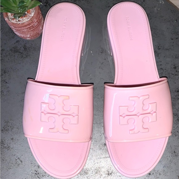 Tory Burch Eleanor Jelly Double T slides size Petunia 8 - Picture 12 of 13